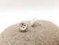 Preview: Naht Gravur Holz Knopf Ohrstecker Button